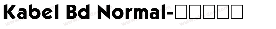 Kabel Bd Normal字体转换